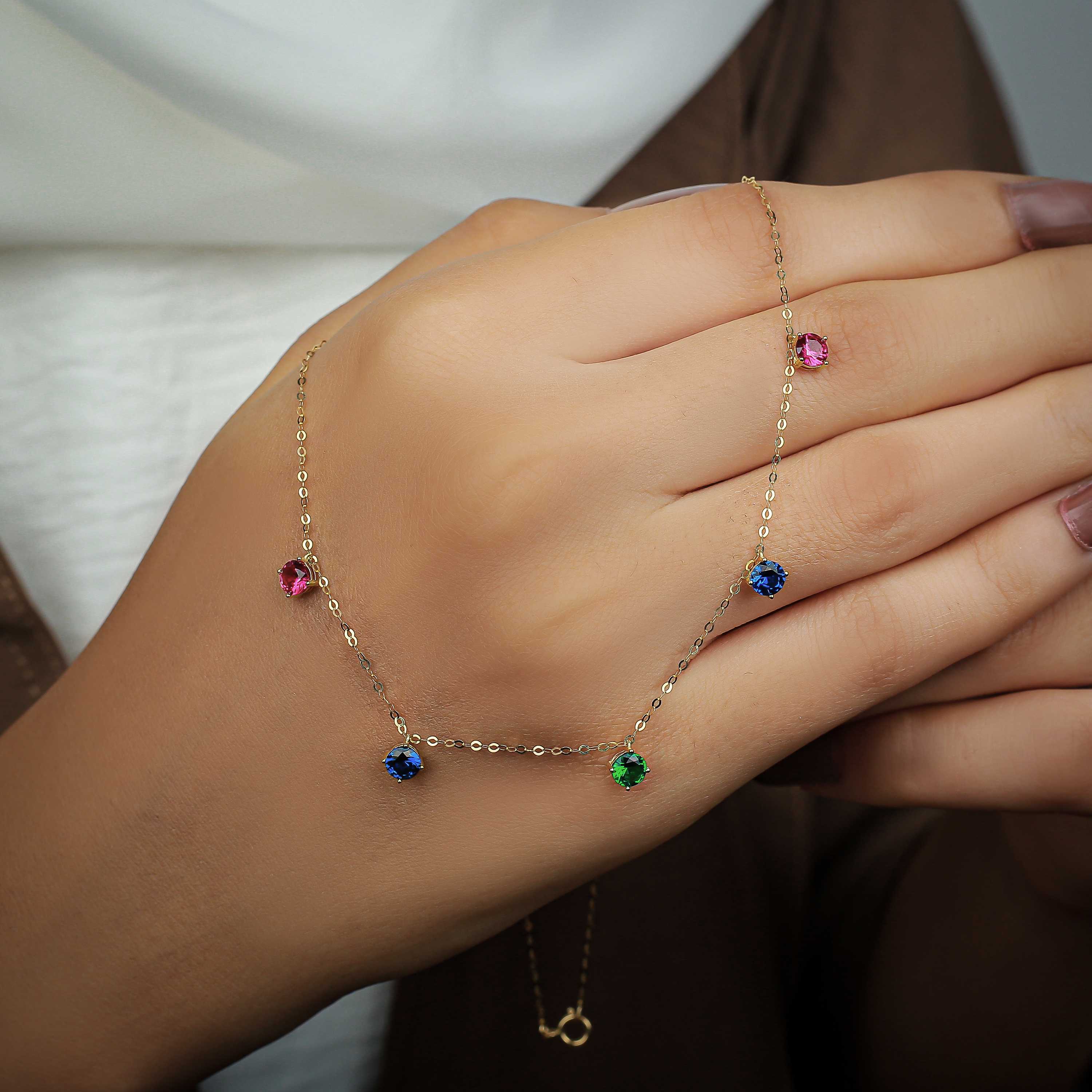 18 karat gold choker, made in Turkey - (H-0504)